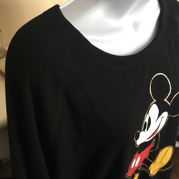 DISNEY Mickey Mouse Black Sweat Shirt - Picture 3 of 7